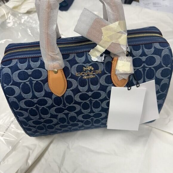 Coach Rowan Large Satchel Bag In Signature Denim Canvas CY699 NWT original Pack - Picture 8 of 10